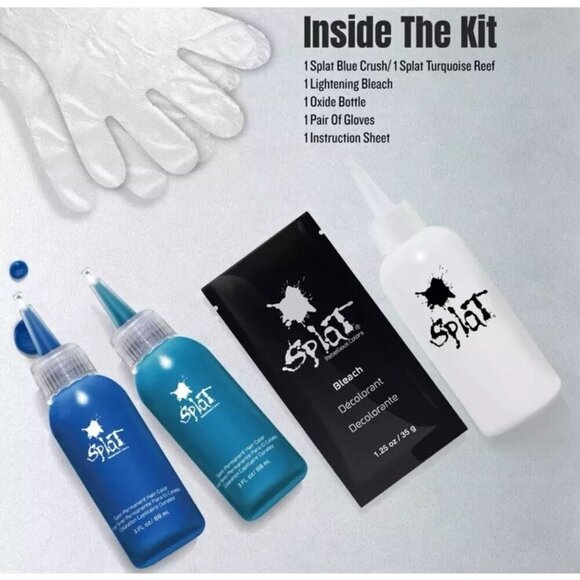 Splat Rebellious Colors 2 Pack - 30 Wash Kit (Ombre Ocean) Hair Dye New In Box - Picture 3 of 5
